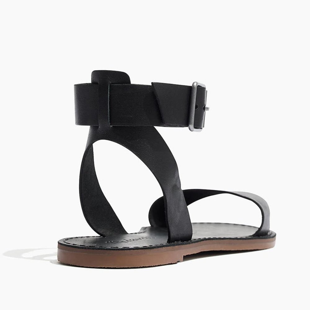 Madewell Boardwalk Leather Sandal Black NEW - Picture 3 of 4